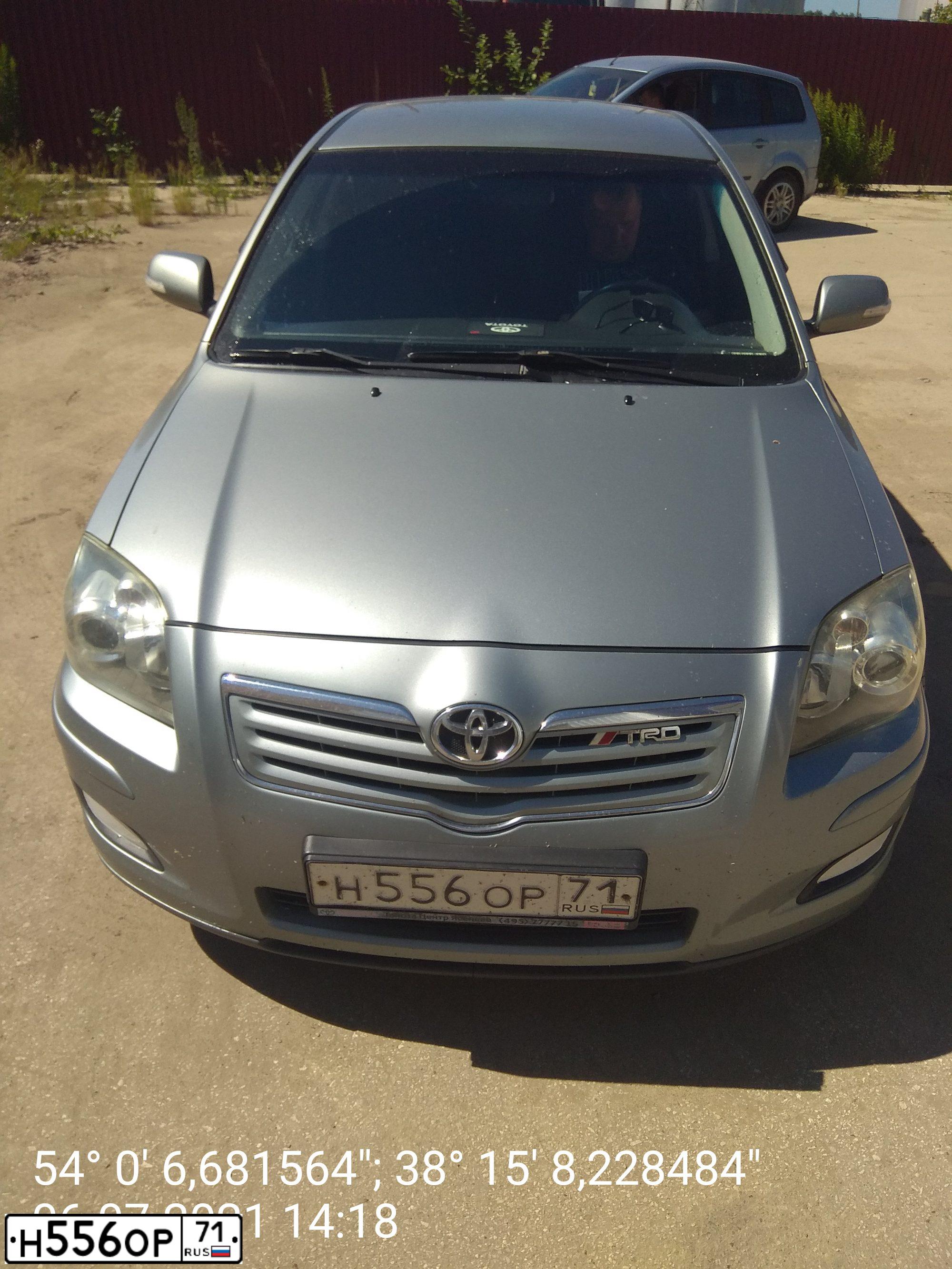 Фото автомобиля TOYOTA AVENSIS, 2008 — госномер Н556ОР71. Цвет: СЕРЕБРИСТЫЙ