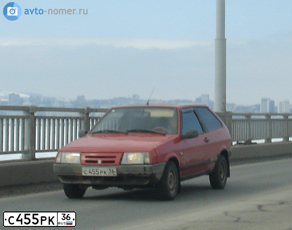 Фото автомобиля LADA 2108 SAMARA, 1992 — госномер С455РК36. Цвет: Красный