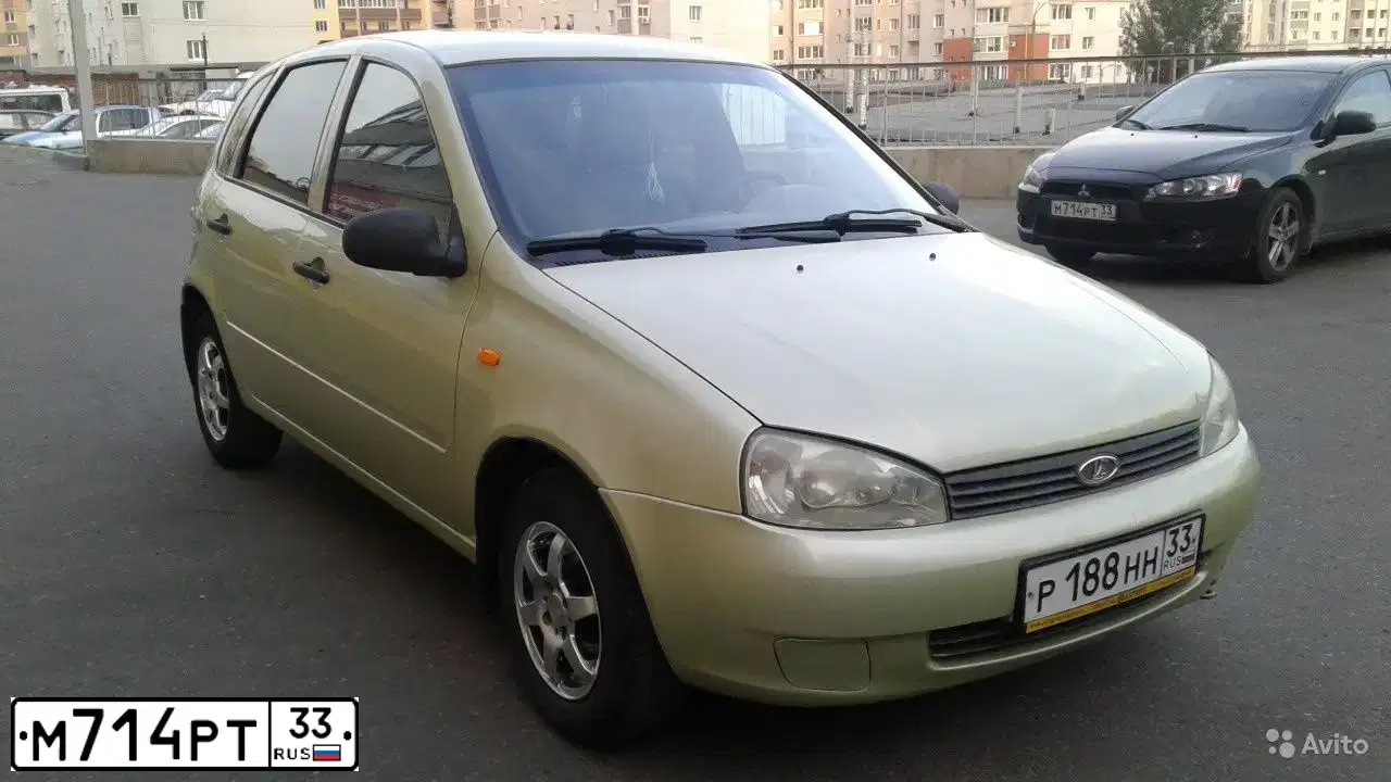 Фото автомобиля MITSUBISHI LANCER, 2008 — госномер М714РТ33. Цвет: ЧЕРНЫЙ