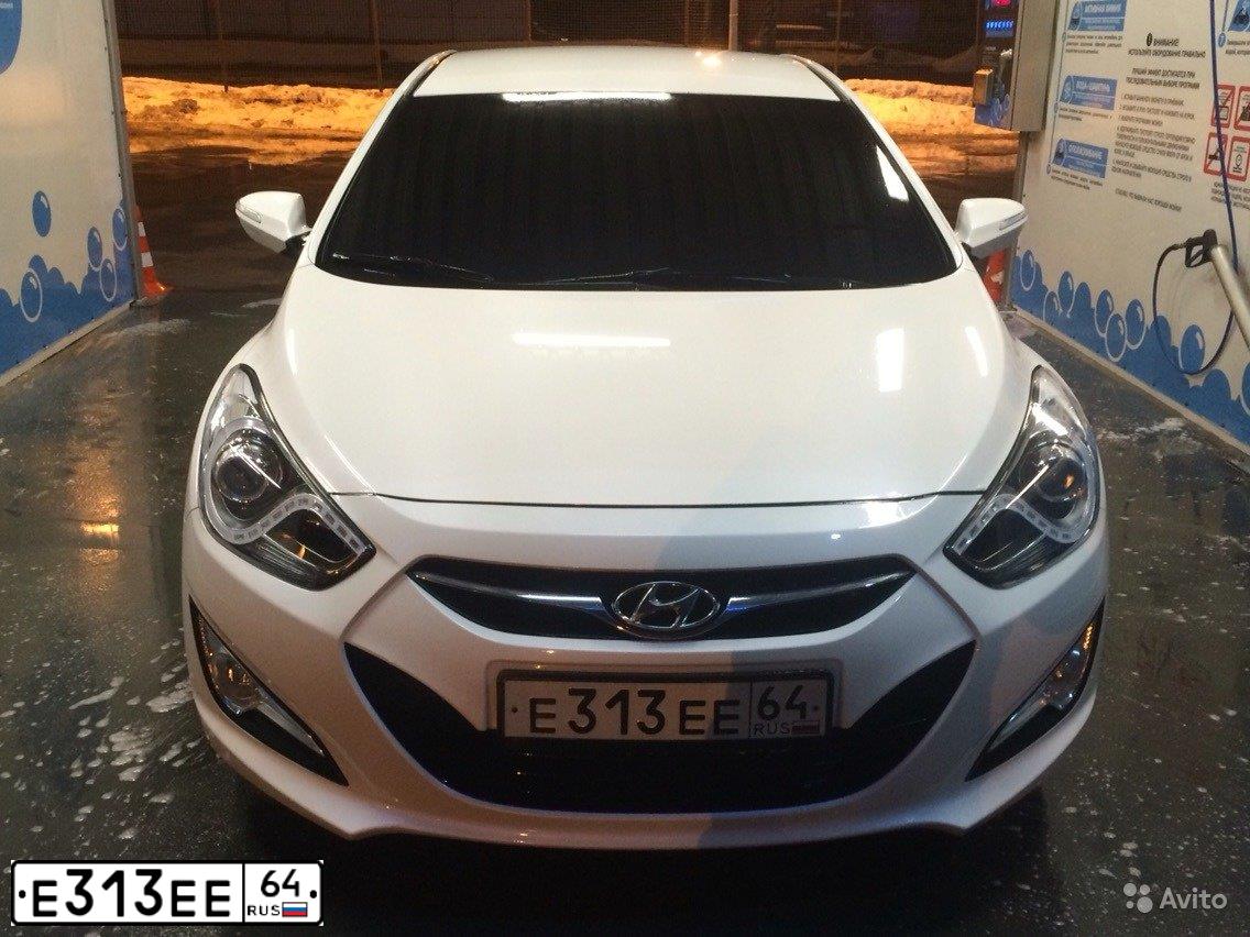 Фото автомобиля HYUNDAI I40, 2014 — госномер Е313ЕЕ64. Цвет: Белый