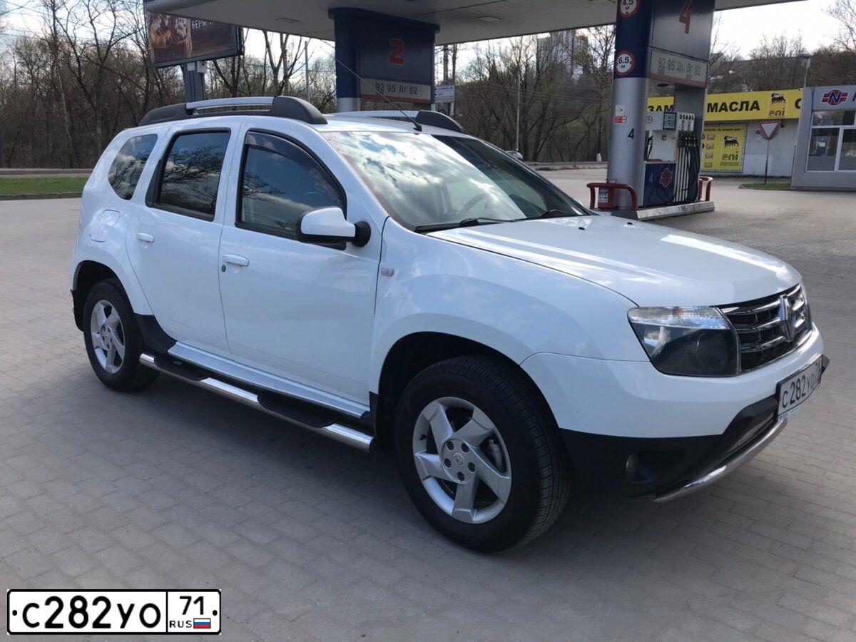 Фото автомобиля RENAULT DUSTER, 2014 — госномер О513АВ46. Цвет: Белый