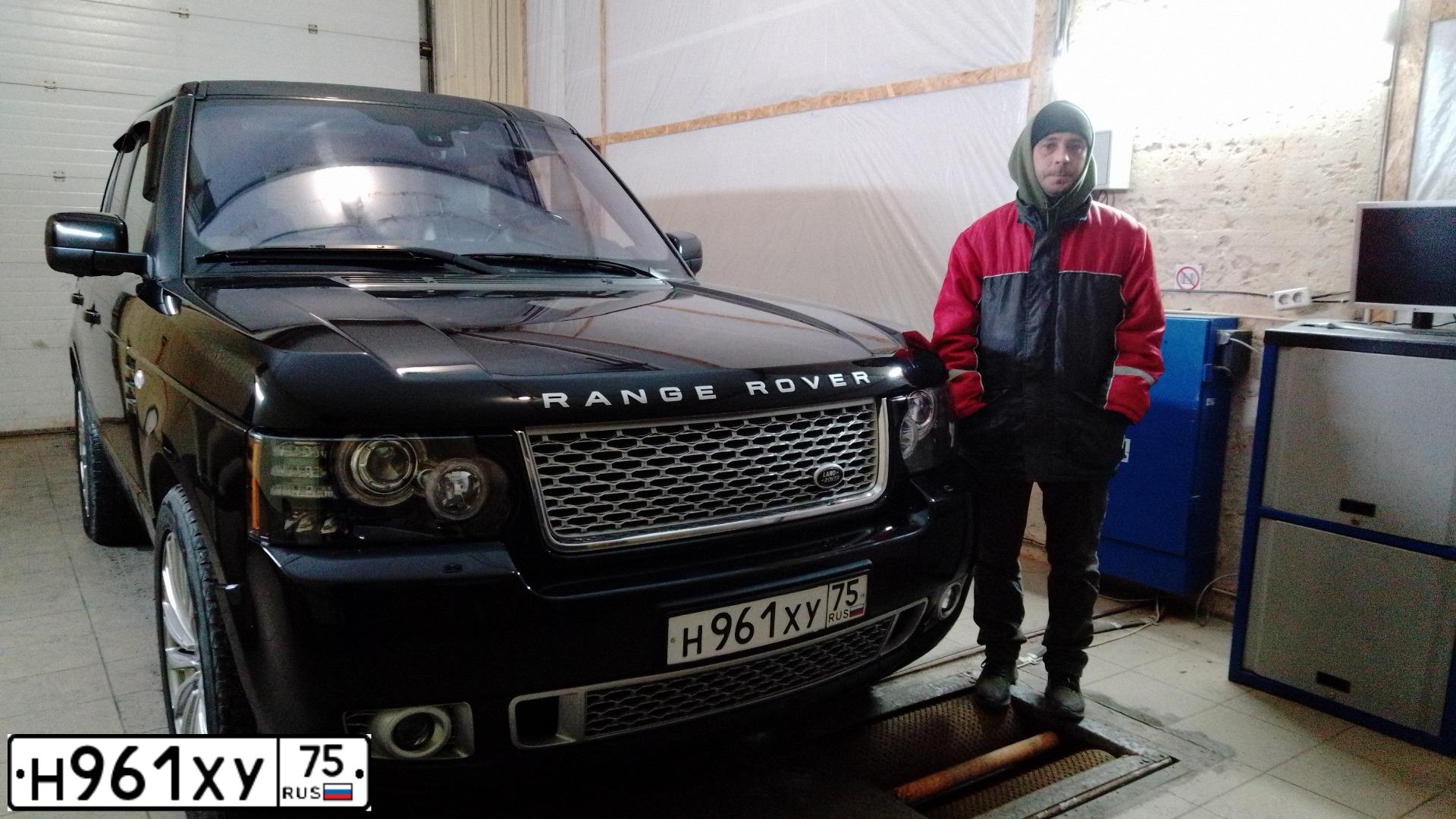 Фото автомобиля LANDROVER RANGE ROVER, 2009 — госномер А755АА199. Цвет: ЧЕРНЫЙ