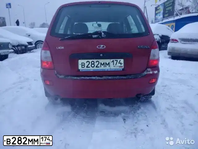 Фото автомобиля LADA 1117 KALINA, 2008 — госномер В282ММ174. Цвет: КРАСНЫЙ