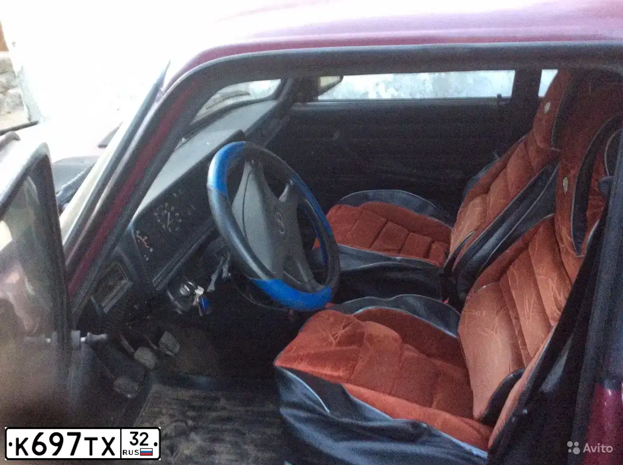 Фото автомобиля LADA 2107, 2003 — госномер К697ТХ32. Цвет: ТЕМНО-БОРДОВЫЙ