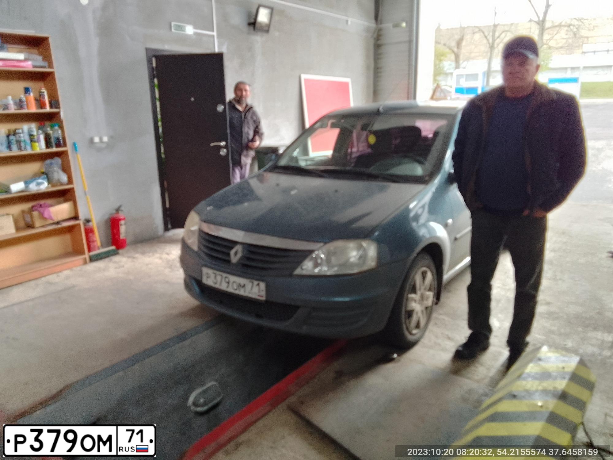 Фото автомобиля RENAULT LOGAN, 2013 — госномер Р379ОМ71. Цвет: СИНИЙ
