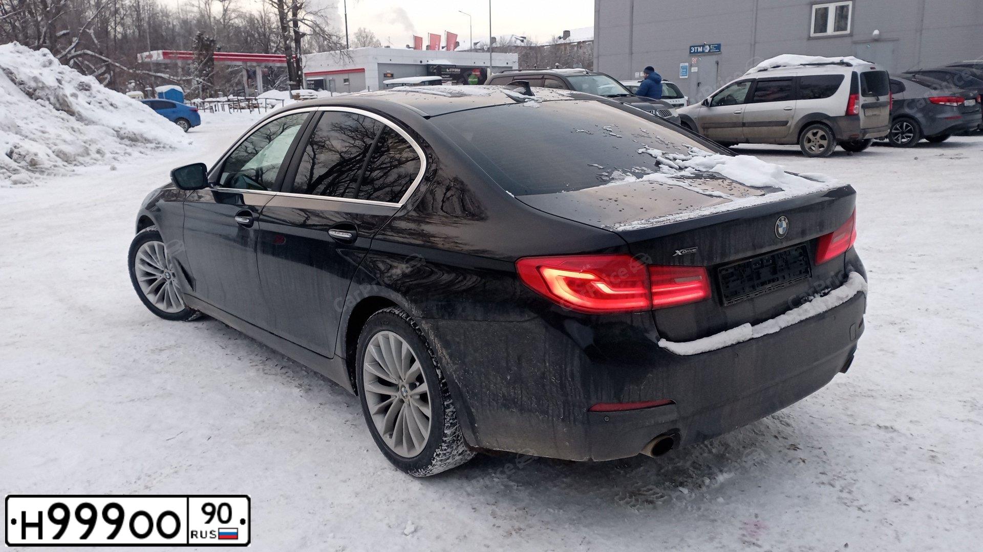 Фото автомобиля BMW SERIE 5, 2016 — госномер А338ОА198. Цвет: ЧЕРНЫЙ