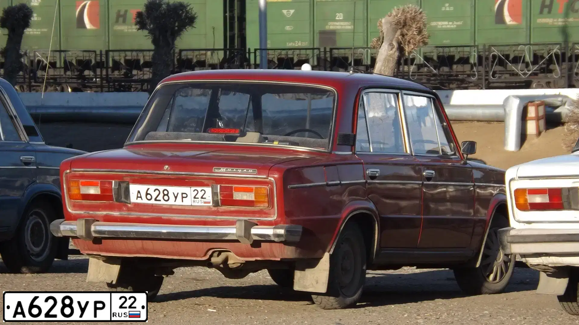 Фото автомобиля LADA 2106, 1996 — госномер А207УМ122. Цвет: ВИШНЕВЫЙ