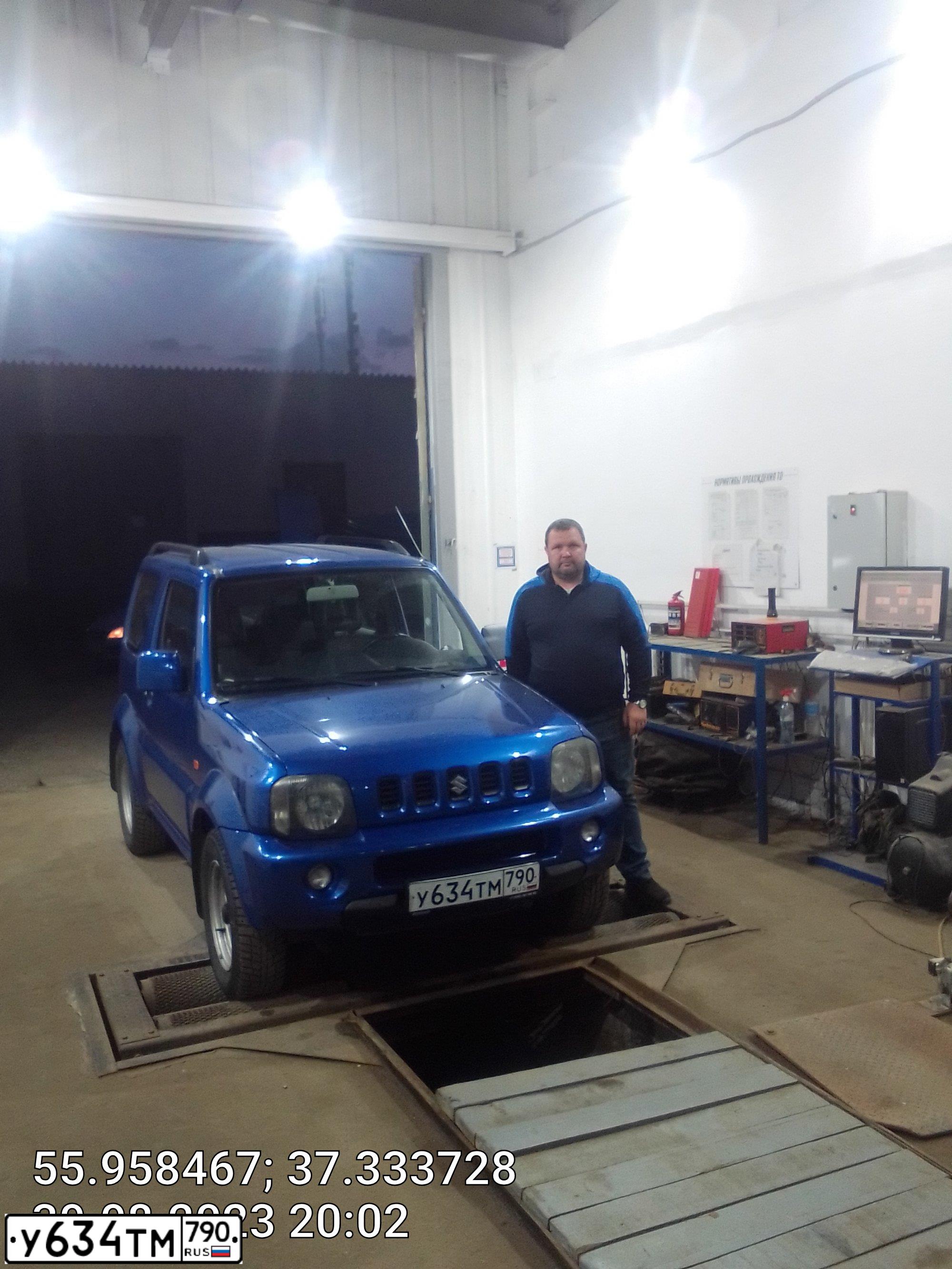 Фото автомобиля SUZUKI JIMNY, 2008 — госномер Х440ВТ977. Цвет: синий