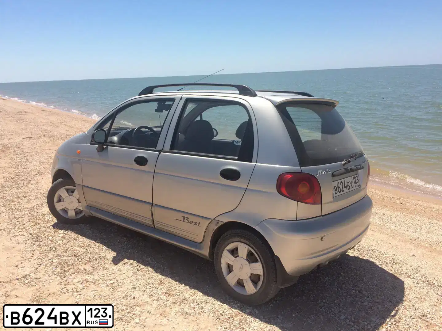 Фото автомобиля DAEWOO MATIZ, 2007 — госномер В624ВХ123. Цвет: Серебристый