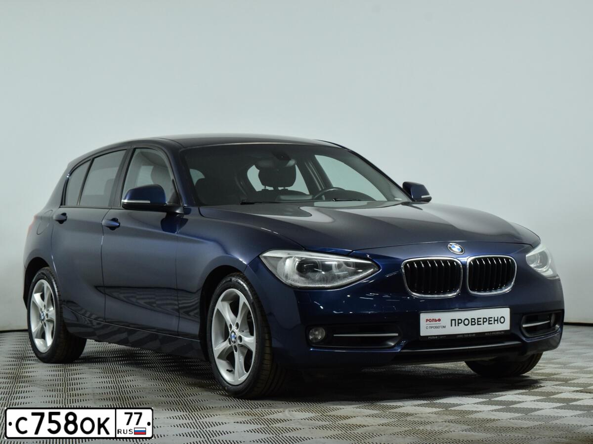 Фото автомобиля BMW SERIE 1, 2012 — госномер С758ОК77. Цвет: синий