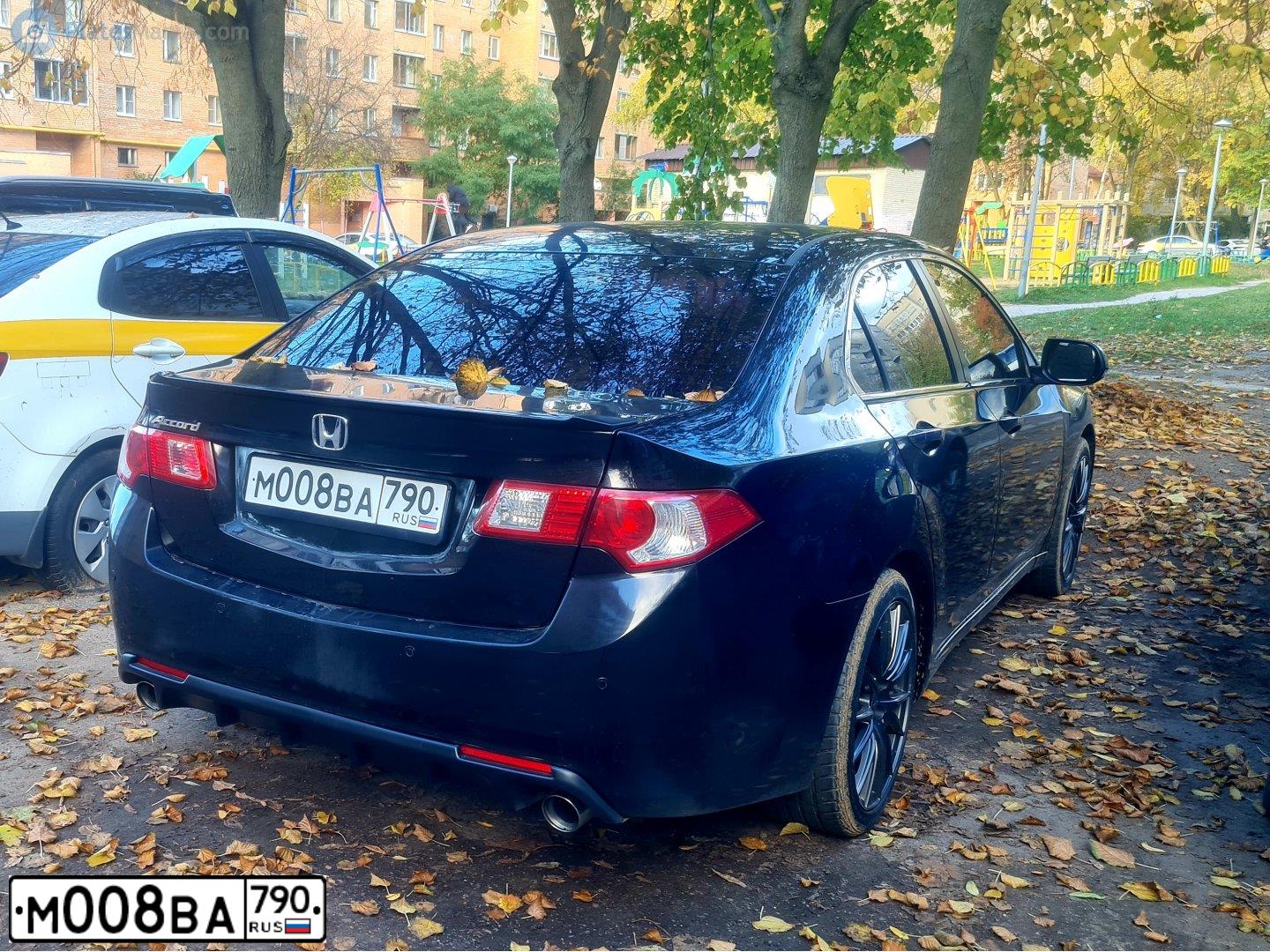 Фото автомобиля HONDA ACCORD, 2008 — госномер М008ВА790. Цвет: ЧЕРНЫЙ
