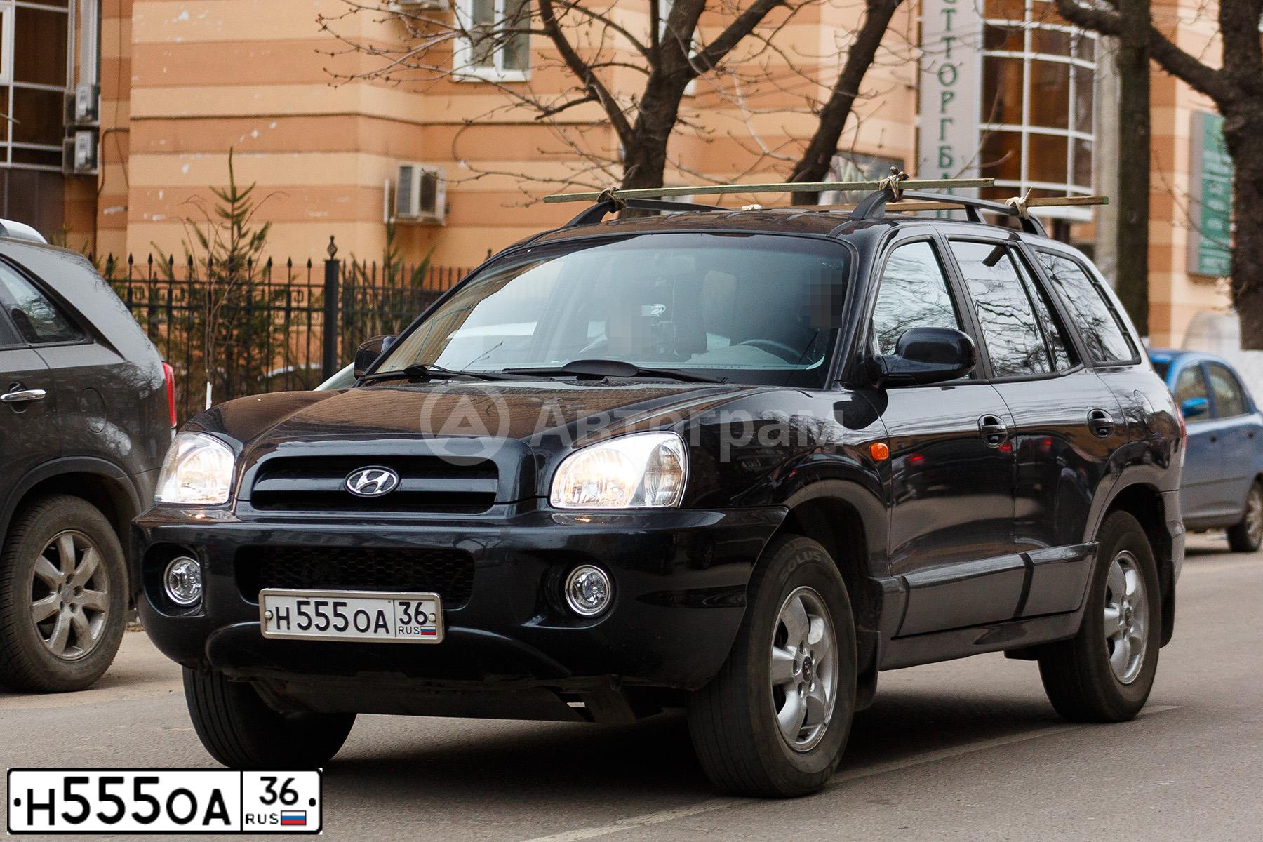 Фото автомобиля TAGAZ SANTA FE CLASSIC, 2011 — госномер Н555ОА36. Цвет: ЧЕРНЫЙ