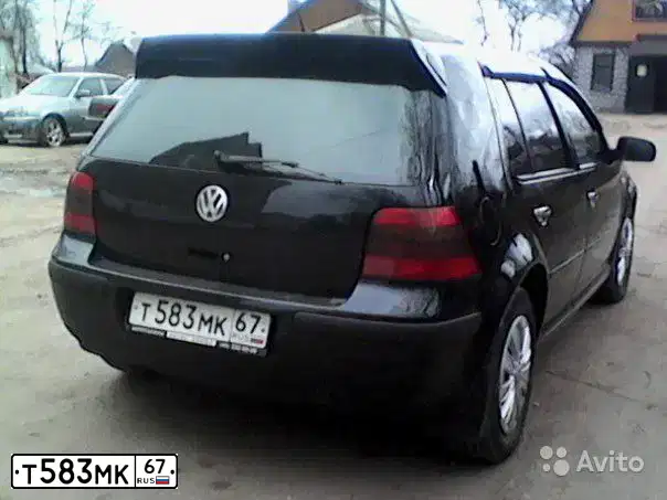 Фото автомобиля VOLKSWAGEN GOLF, 2001 — госномер Х388РК55. Цвет: ЧЕРНЫЙ