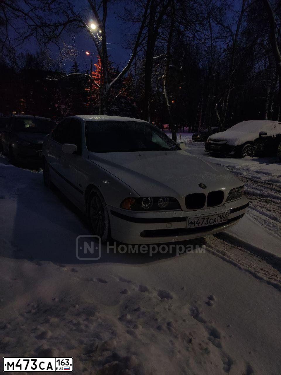 Фото автомобиля BMW SERIE 5, 1999 — госномер М473СА163. Цвет: Белый