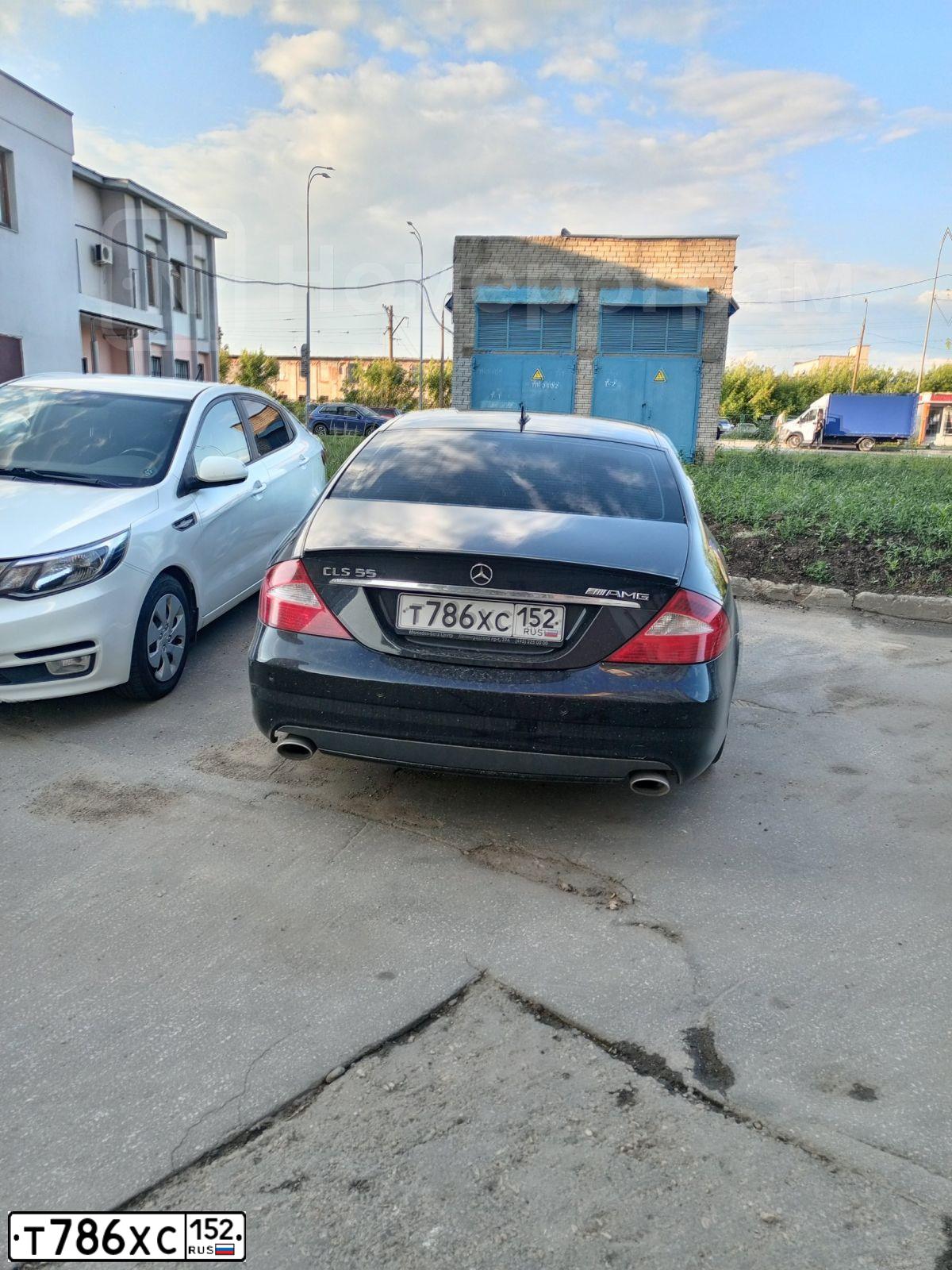 Фото автомобиля MERCEDES CLS-KLASSE, 2007 — госномер Т786ХС152. Цвет: ЧЕРНЫЙ