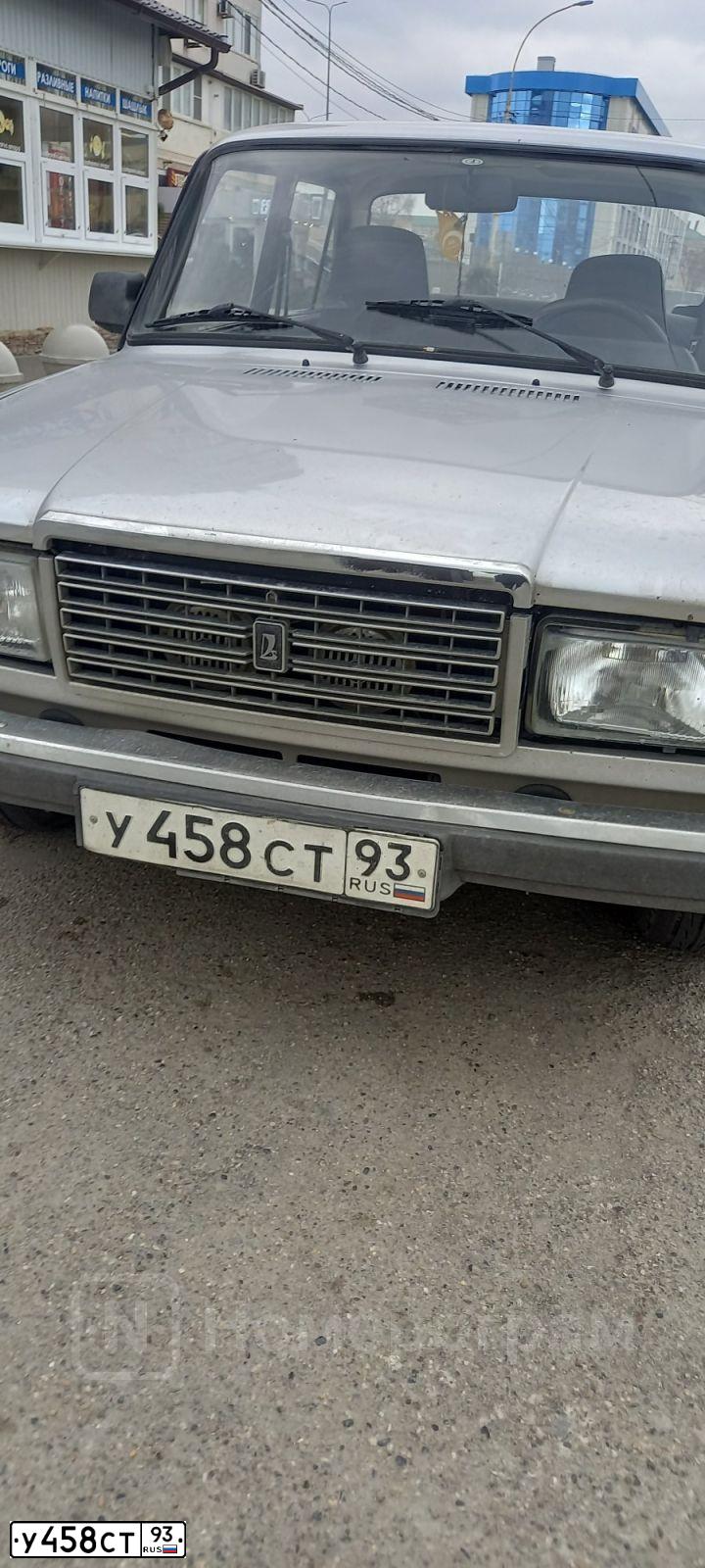 Фото автомобиля LADA 2107, 2010 — госномер У458СТ93. Цвет: СВЕТЛО-СЕРЕБРИСТЫЙ МЕТАЛЛ