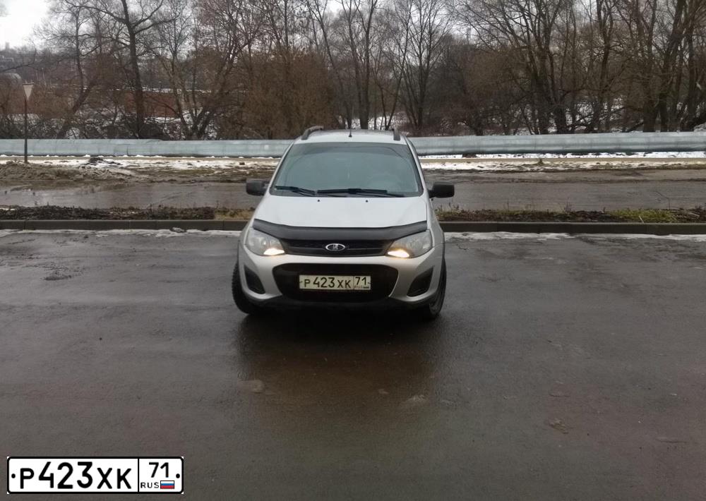 Фото автомобиля LADA 2194 KALINA, 2015 — госномер О228МО71. Цвет: СЕРЕБРИСТЫЙ