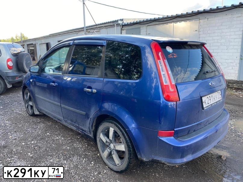 Фото автомобиля FORD FOCUS C-MAX, 2007 — госномер Р962АО48. Цвет: синий
