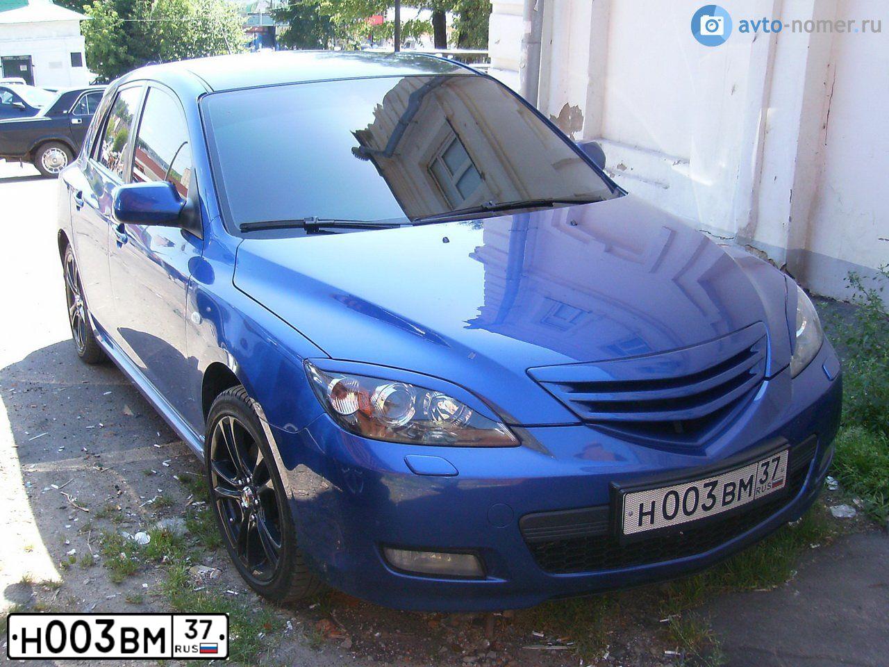 Фото автомобиля MAZDA 6, 2011 — госномер Н003ВМ37. Цвет: темно-серый
