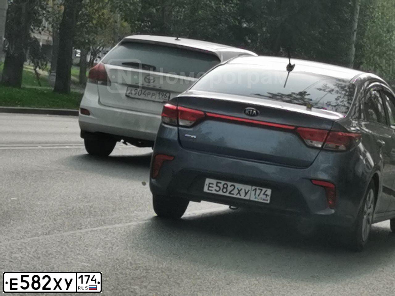 Фото автомобиля KIA RIO, 2019 — госномер Х944ХВ72. Цвет: СЕРЫЙ