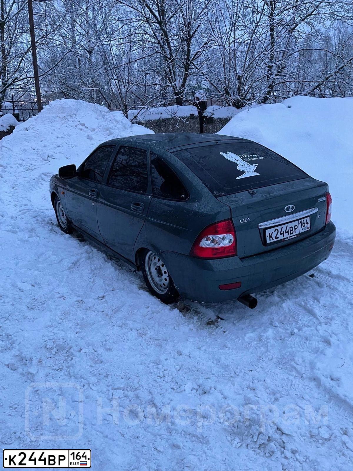Фото автомобиля LADA 2172 PRIORA, 2011 — госномер К244ВР164. Цвет: СЕРО-СИНЕ-ЗЕЛЕНЫЙ