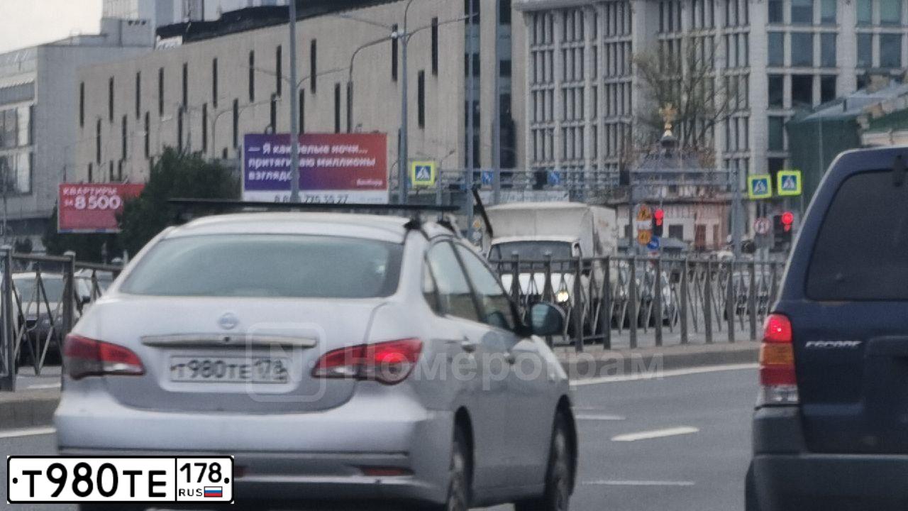 Фото автомобиля NISSAN ALMERA /AVTOVAZ/, 2013 — госномер Т980ТЕ178. Цвет: СЕРЕБРИСТЫЙ