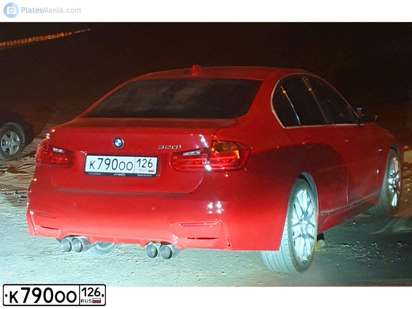 Фото автомобиля BMW 320I, 2013 — госномер С682ОТ40. Цвет: Красный