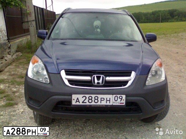 Фото автомобиля HONDA CR-V, 2002 — госномер В401НР126. Цвет: Синий