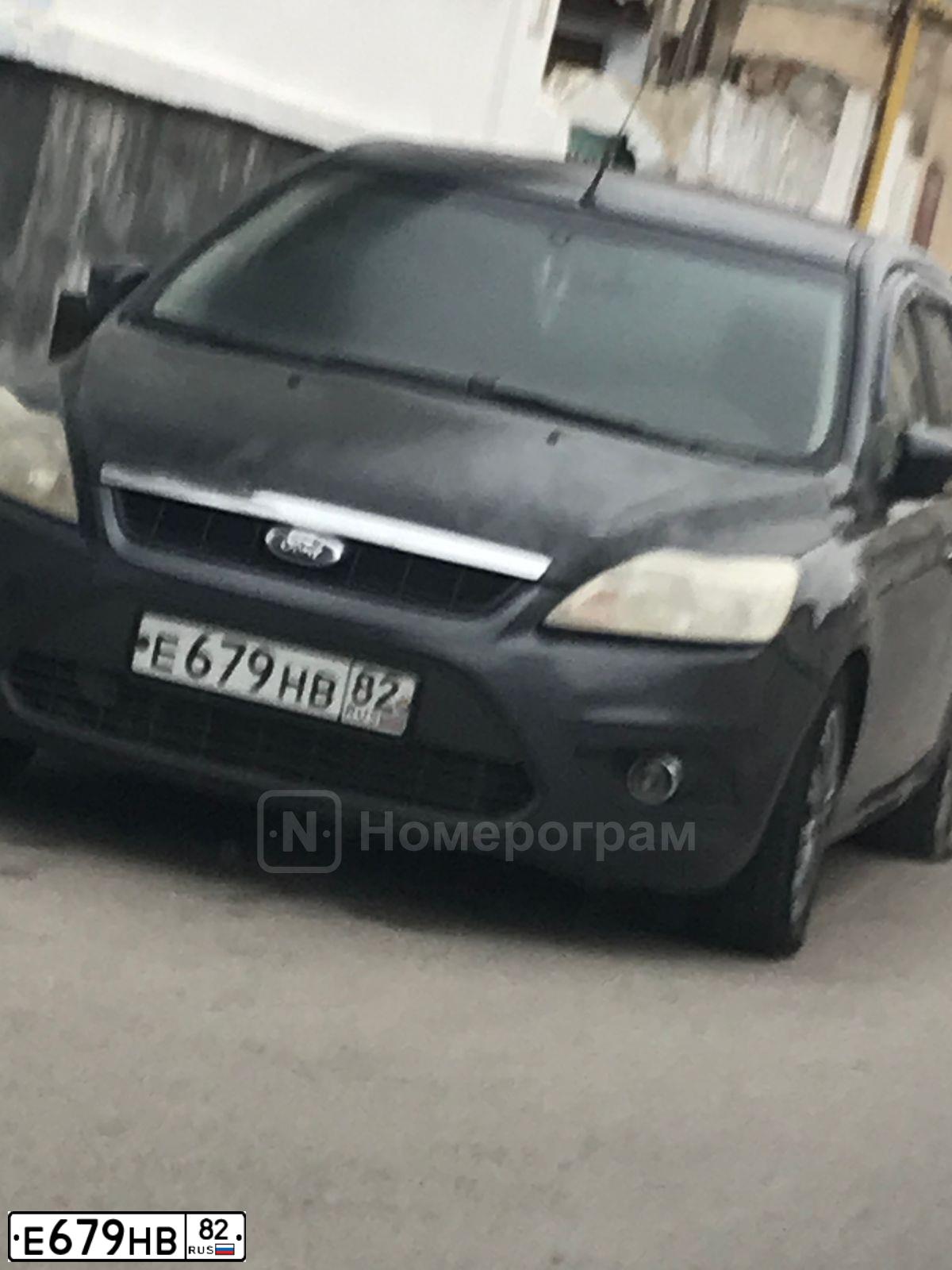 Фото автомобиля FORD FOCUS, 2008 — госномер Е679НВ82. Цвет: ТЕМНО-СЕРЫЙ