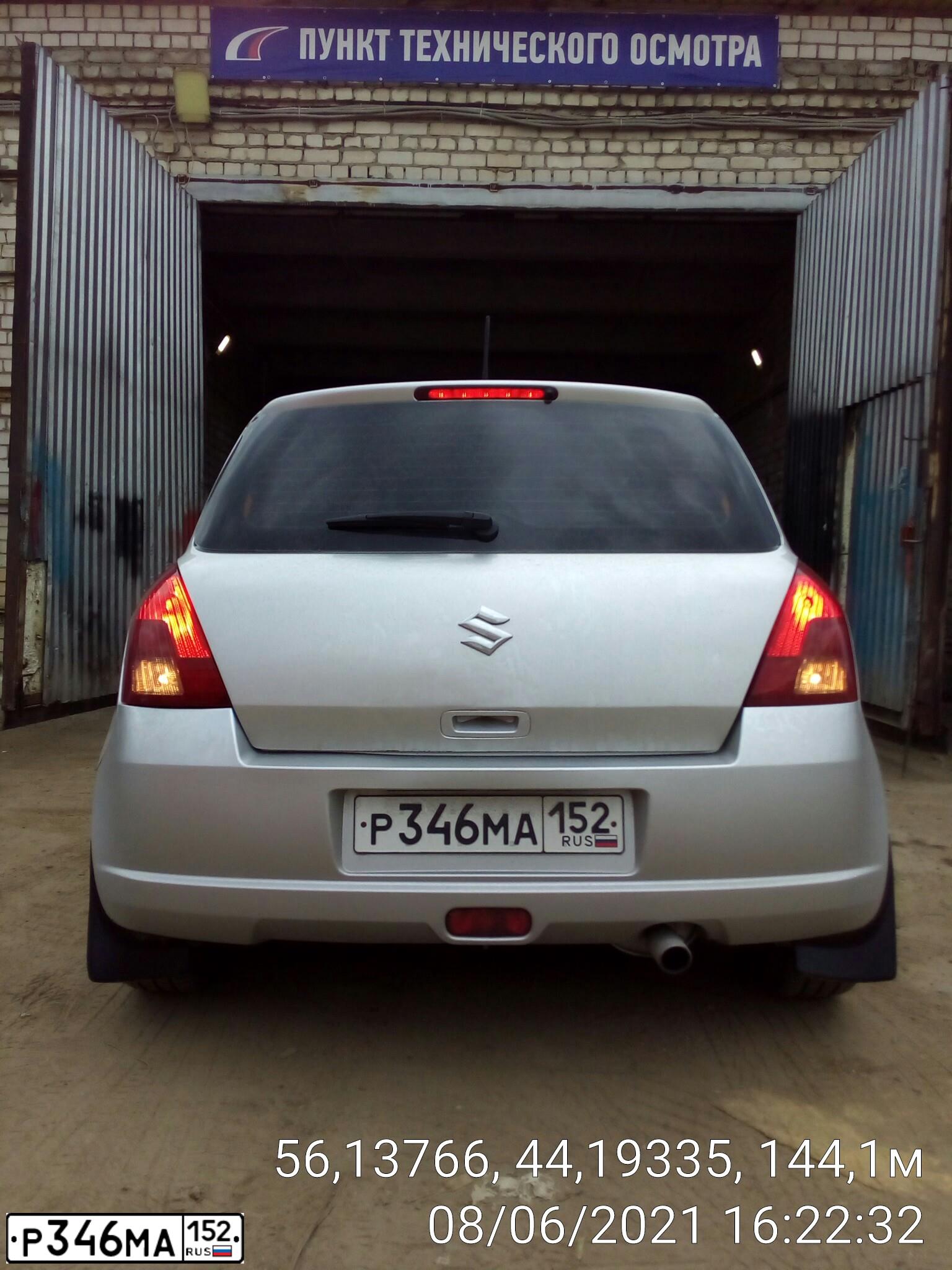 Фото автомобиля SUZUKI SWIFT, 2007 — госномер Т644ЕА152. Цвет: СЕРЕБРИСТЫЙ