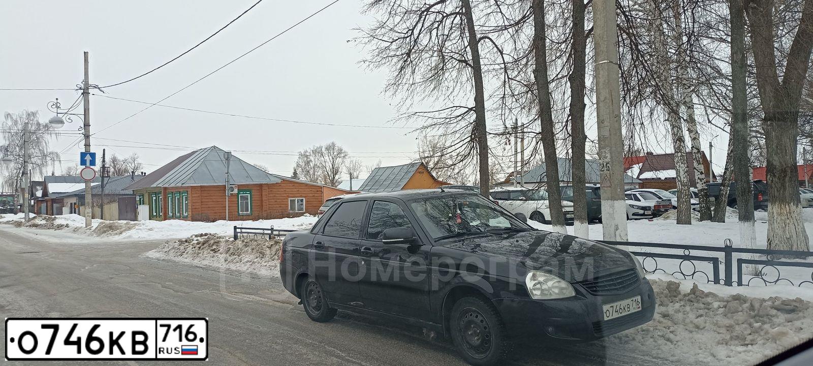 Фото автомобиля LADA 2170 PRIORA, 2013 — госномер О746КВ716. Цвет: СИНЕ-ЧЕРНЫЙ