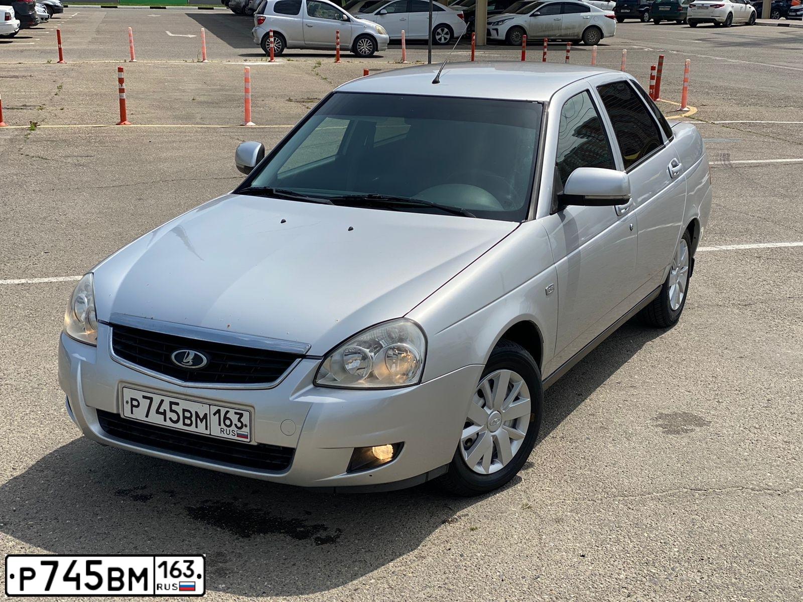 Фото автомобиля LADA 2170 PRIORA, 2012 — госномер Р745ВМ163. Цвет: Серебристый