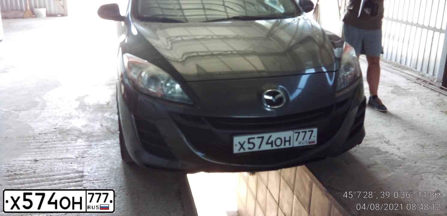Фото автомобиля MAZDA 3, 2011 — госномер У249ВК193. Цвет: ТЕМНО-СЕРЫЙ