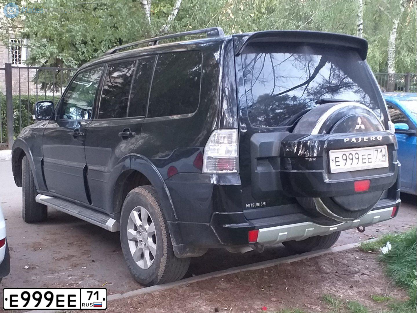 Фото автомобиля MITSUBISHI PAJERO SPORT, 2008 — госномер Т404РЕ71. Цвет: СЕРЫЙ
