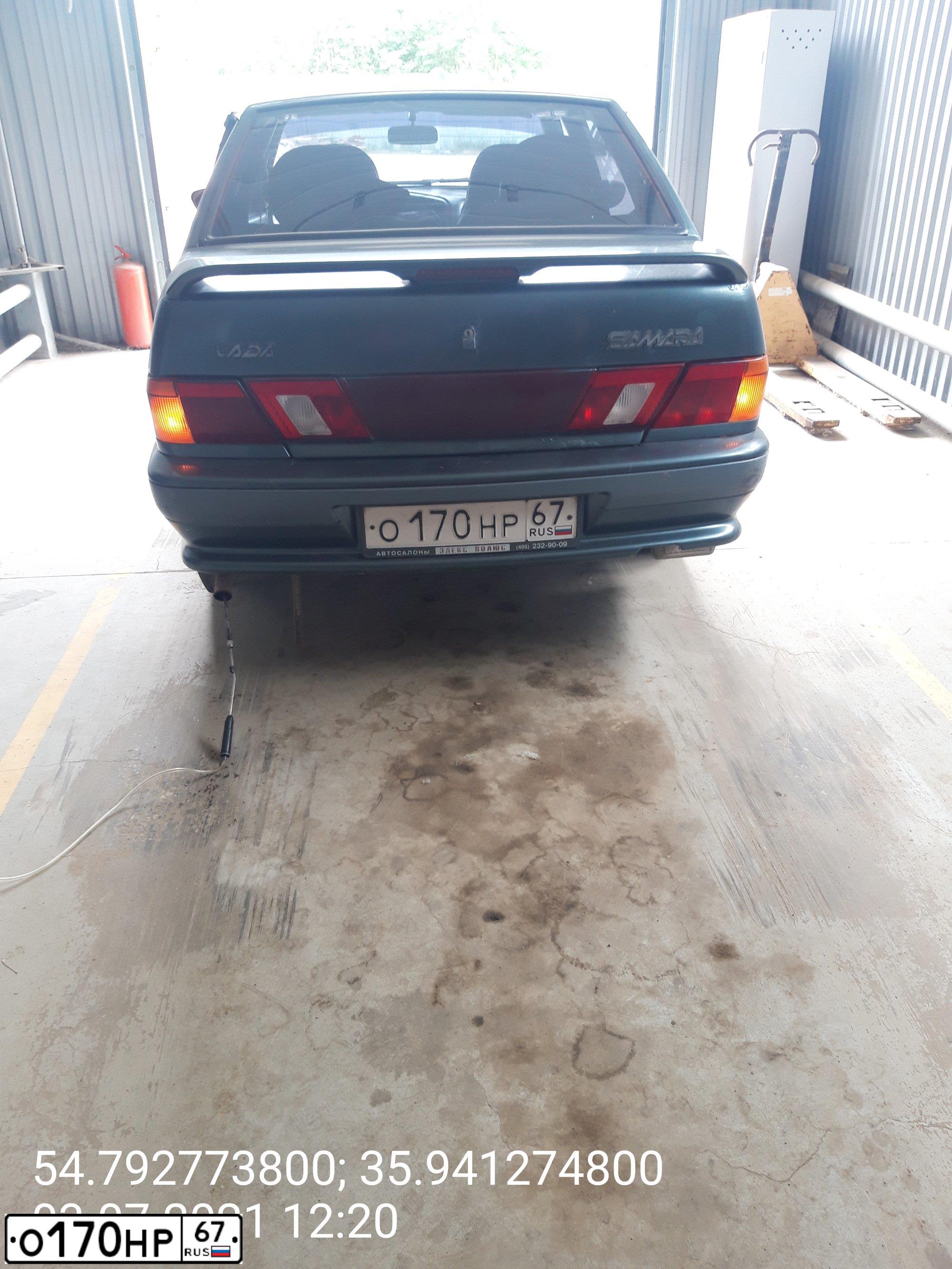 Фото автомобиля LADA 2115 SAMARA, 2006 — госномер О170НР67. Цвет: Серо-сине-зеленый