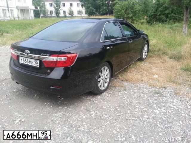Фото автомобиля TOYOTA CAMRY, 2012 — госномер А666МН95. Цвет: ЧЕРНЫЙ МЕТАЛЛИК