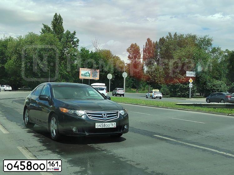 Фото автомобиля HONDA ACCORD, 2010 — госномер О458ОО161. Цвет: ЧЕРНЫЙ