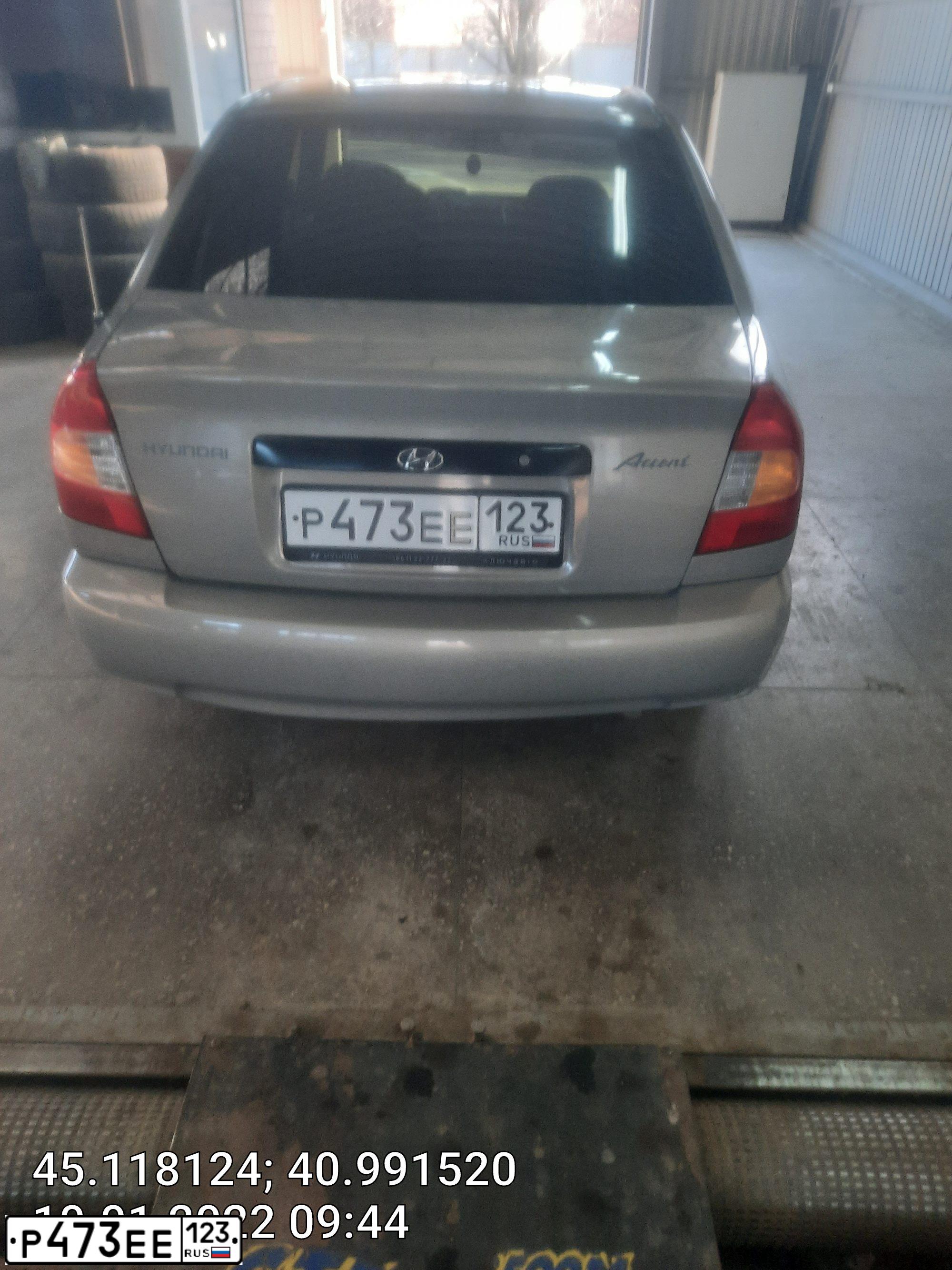 Фото автомобиля TAGAZ ACCENT, 2007 — госномер Р473ЕЕ123. Цвет: СВЕТЛО-БЕЖЕВЫЙ