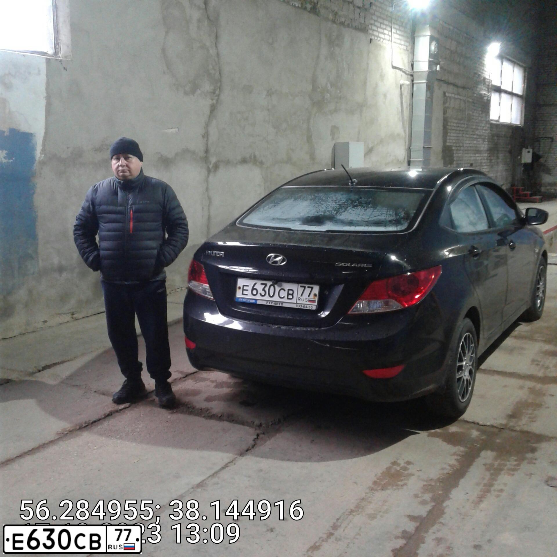 Фото автомобиля HYUNDAI SOLARIS, 2013 — госномер Е630СВ77. Цвет: ЧЕРНЫЙ