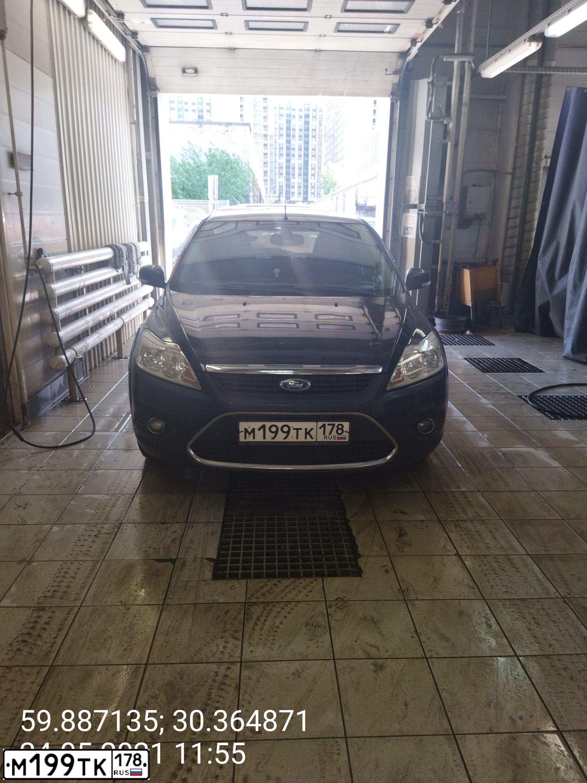 Фото автомобиля FORD FOCUS, 2008 — госномер М199ТК178. Цвет: ТЕМНО-СЕРЫЙ