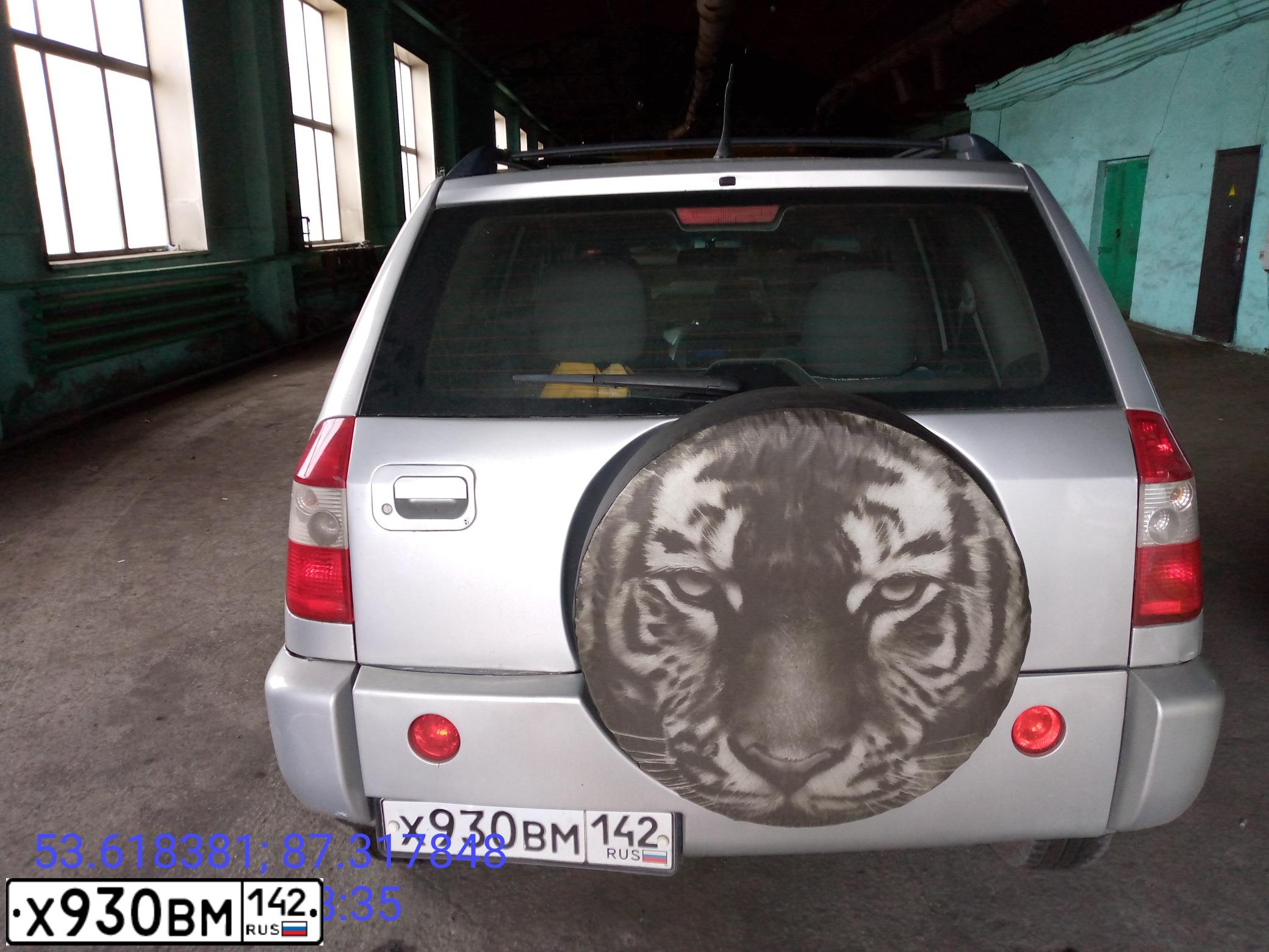 Фото автомобиля CHERY TIGGO, 2007 — госномер О216НА142. Цвет: Серебристый