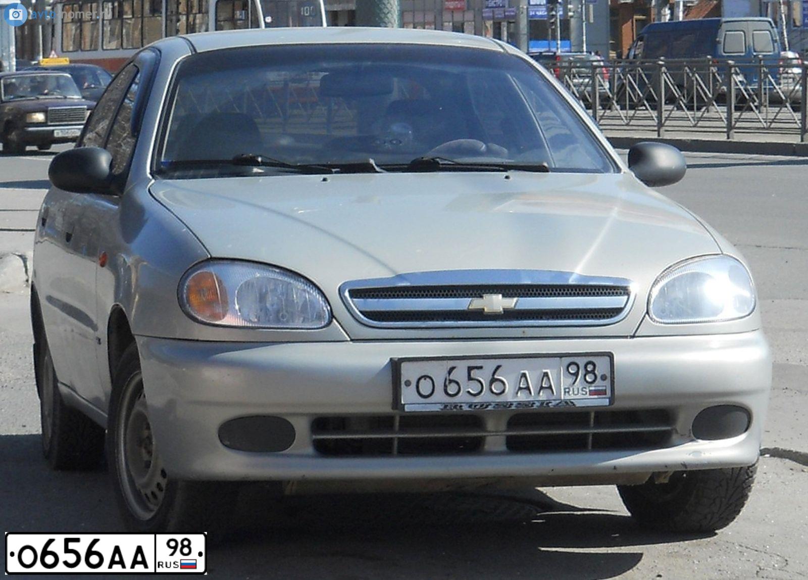 Фото автомобиля ZAZ LANOS, 2007 — госномер О656АА98. Цвет: Серебристый