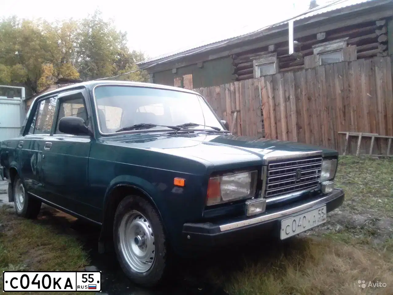 Фото автомобиля LADA 2107, 2005 — госномер С040КА55. Цвет: Сине-зеленый