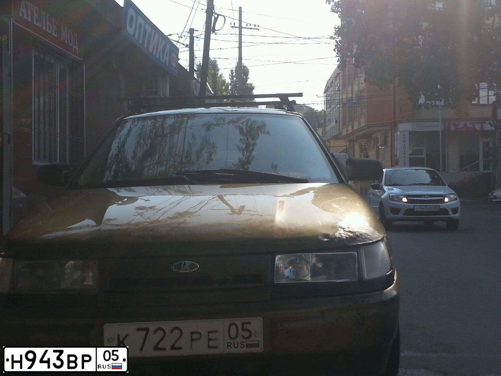 Фото автомобиля LADA 2172 PRIORA, 2013 — госномер Н155ТХ05. Цвет: сине-зеленый