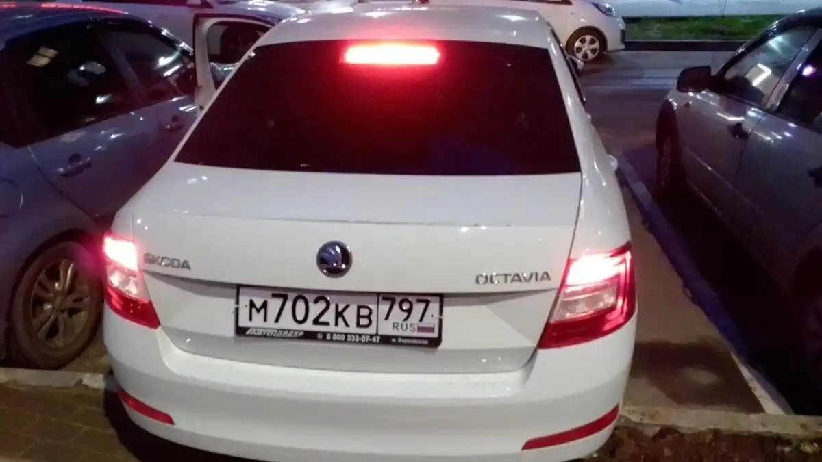 Фото автомобиля SKODA OCTAVIA, 2016 — госномер М702КВ797. Цвет: БЕЛЫЙ
