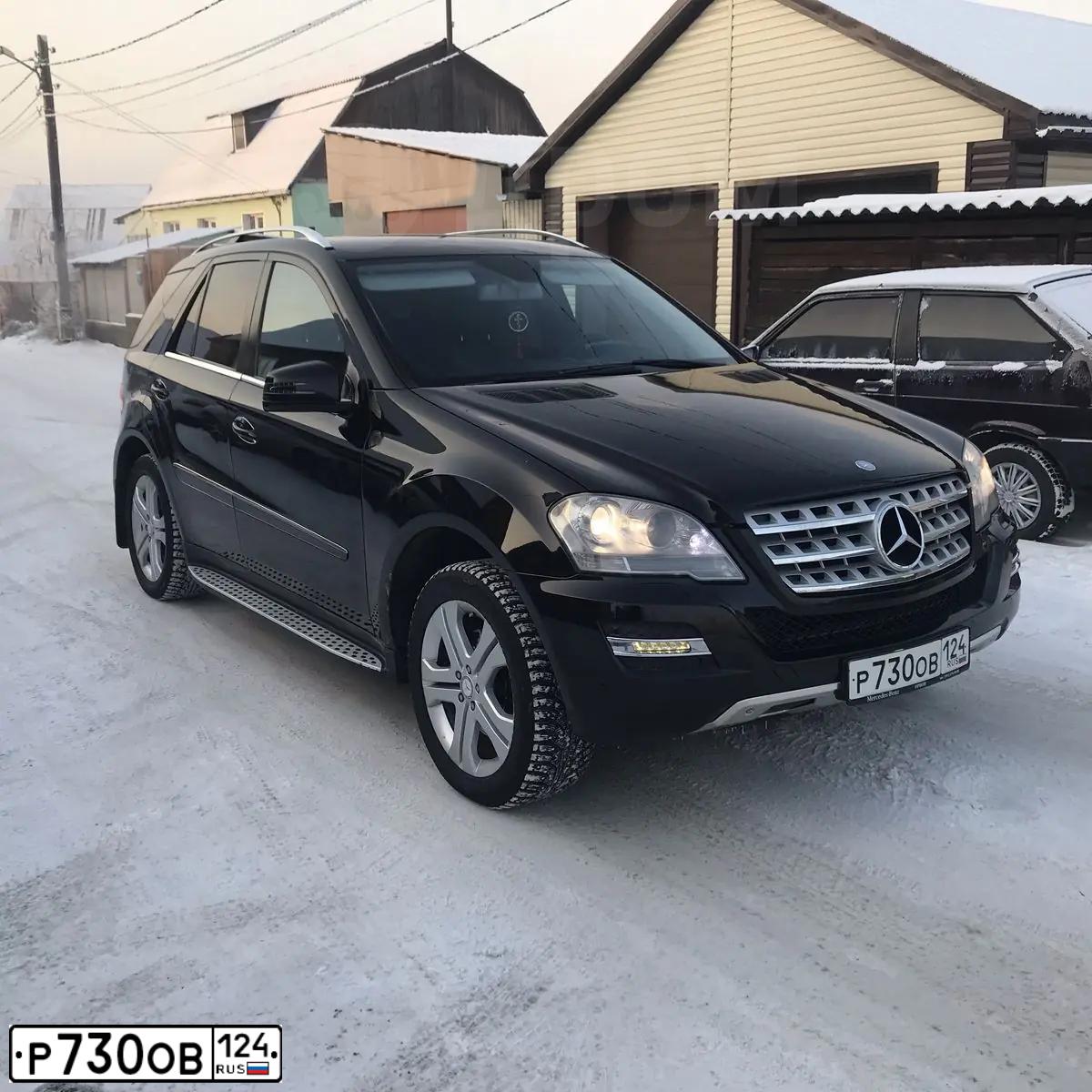 Фото автомобиля MERCEDES-BENZ ML350, 2010 — госномер Х363ТВ124. Цвет: ЧЕРНЫЙ