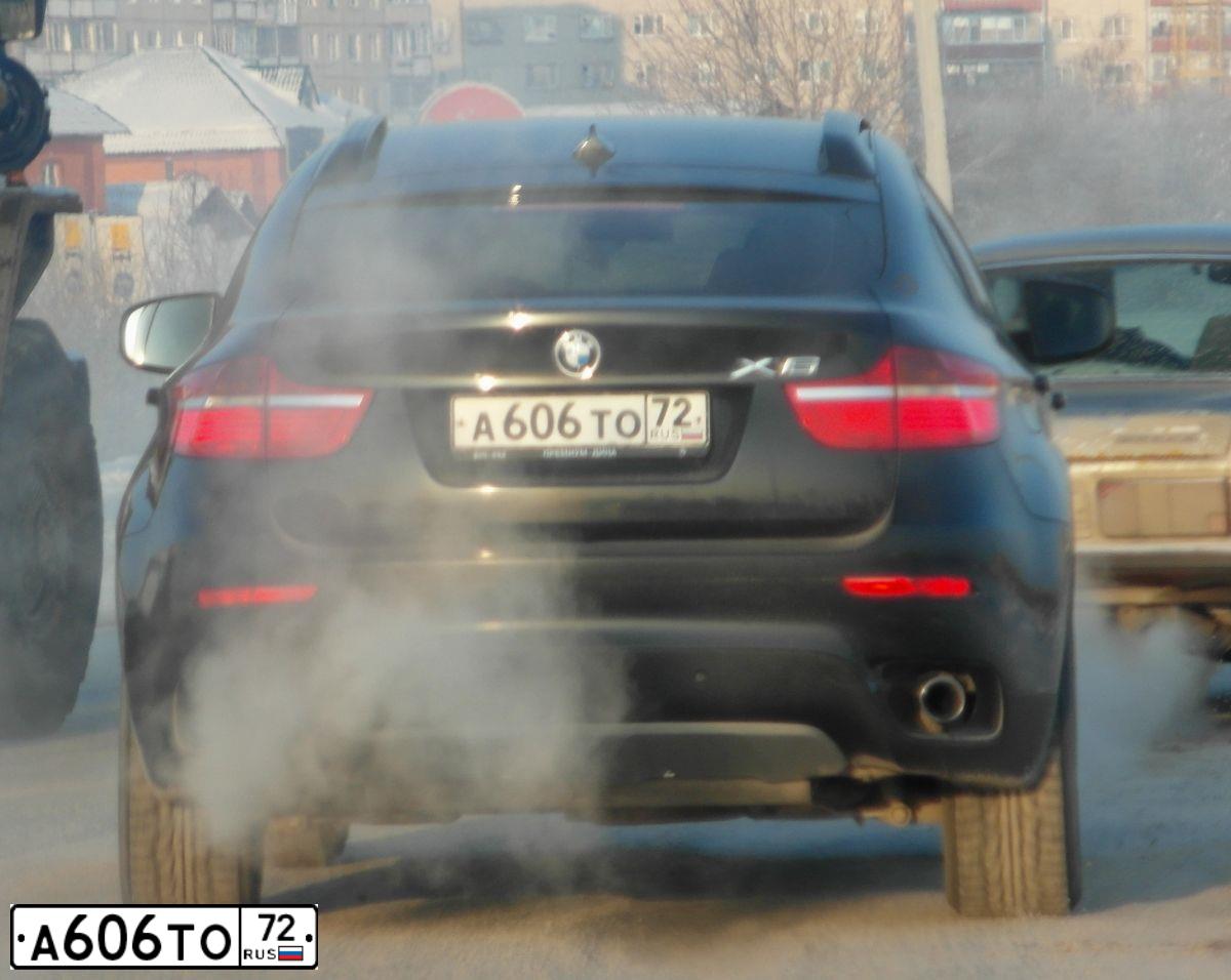 Фото автомобиля BMW X6, 2011 — госномер А606ТО72. Цвет: ЧЕРНЫЙ