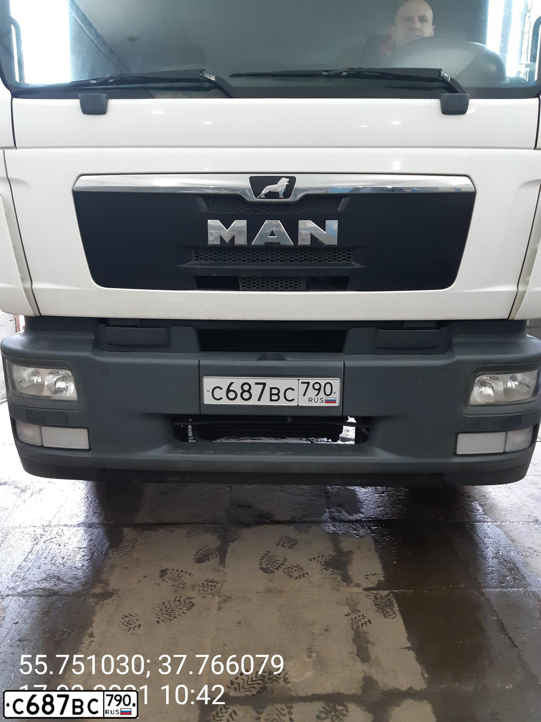 Фото автомобиля MAN TGM 18.XXX /4X2/, 2018 — госномер В713РС797. Цвет: Белый