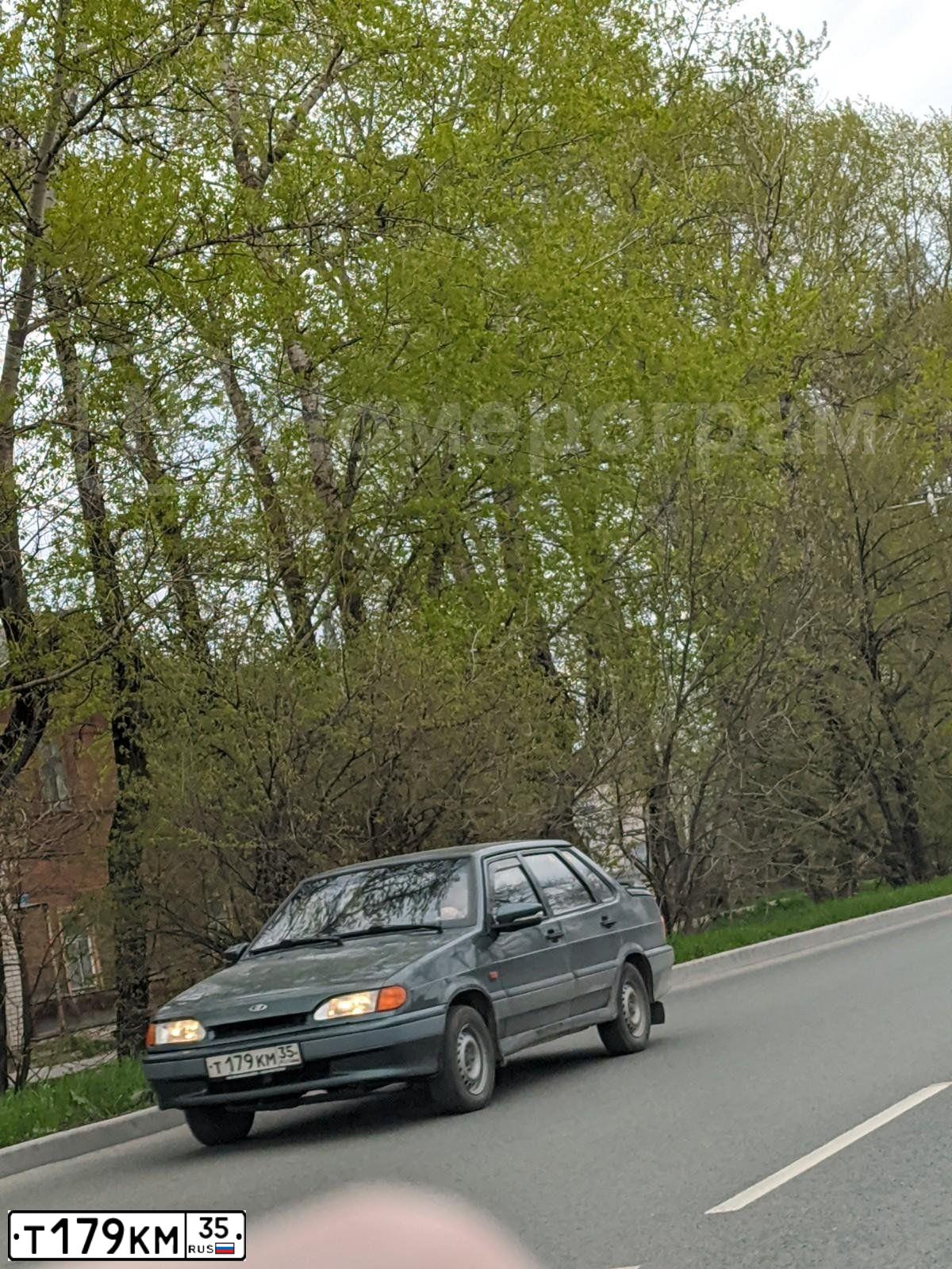 Фото автомобиля LADA 2115 SAMARA, 2007 — госномер Т179КМ35. Цвет: Серо-сине-зеленый