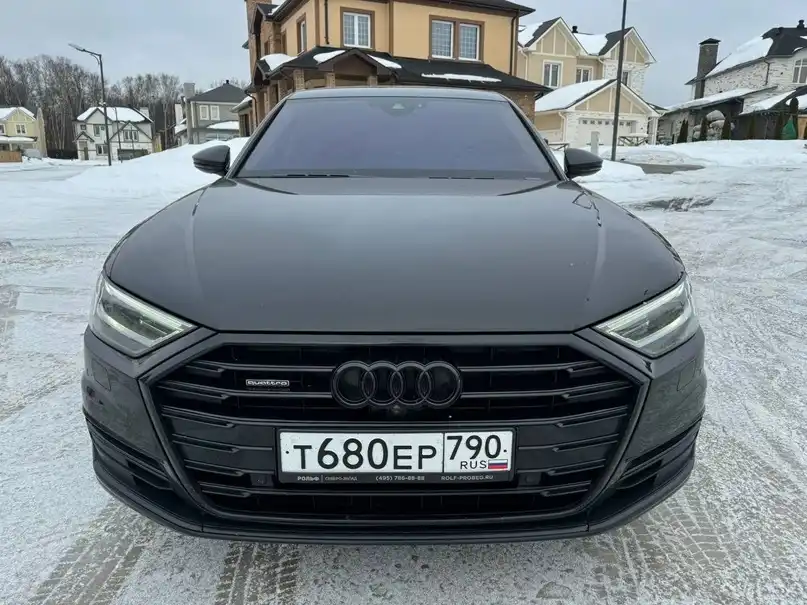 Фото автомобиля AUDI A8, 2019 — госномер С719ОО777. Цвет: ЧЕРНЫЙ